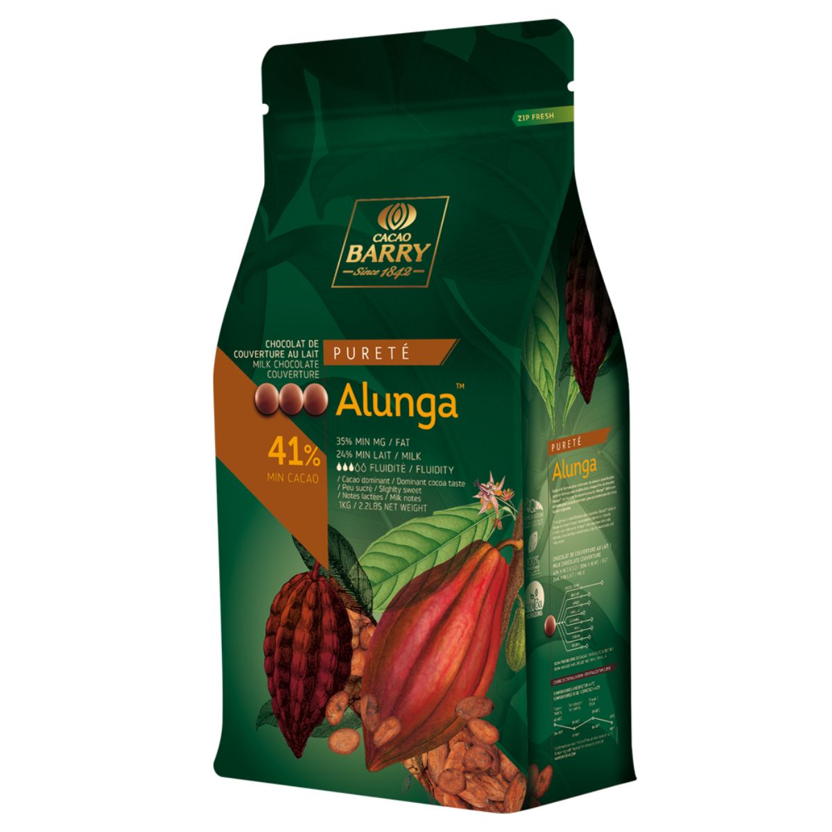 Cacao Barry Allunga 41% Milk Choc Callets 1kg