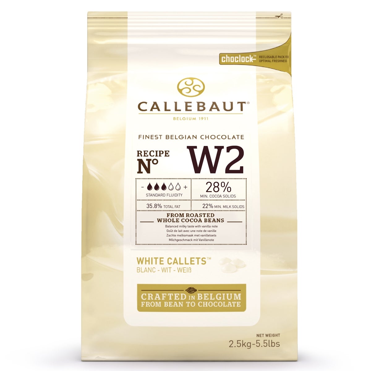 Callebaut Chocolade Callets Wit 2,5 kg