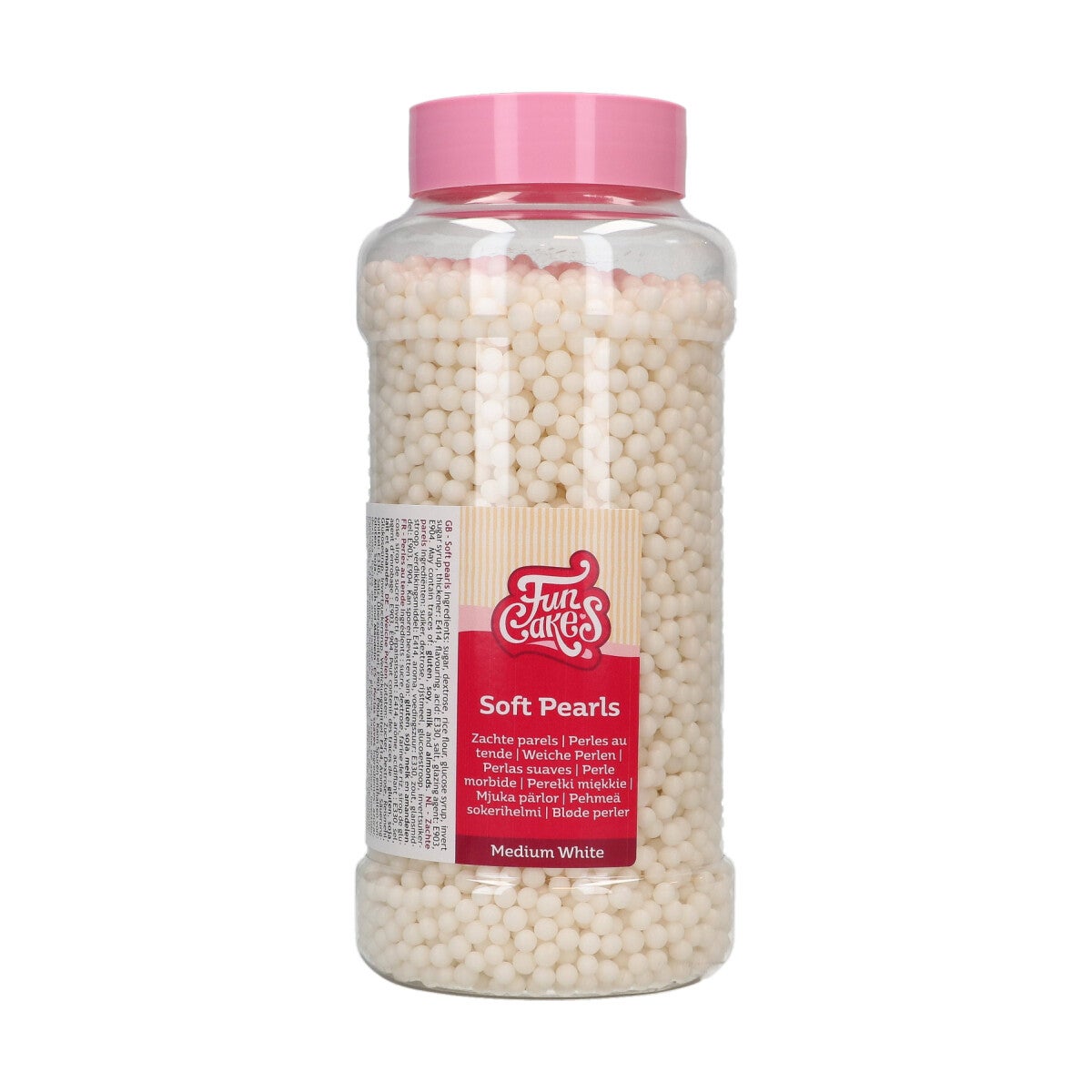 FunCakes Soft Pearls 5mm White 600g