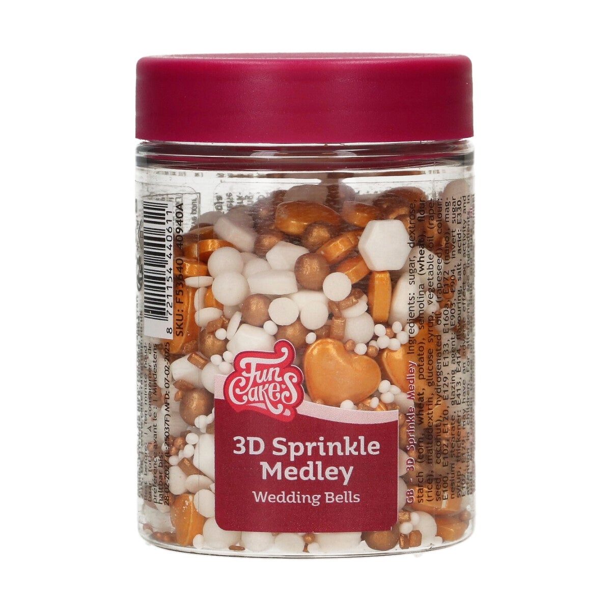 FunCakes 3D Sprinkle Medley - Wedding Bells 70g